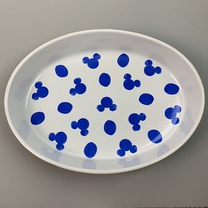 NWT Disney Mickey Mouse Blue Collection Stoneware Oval Casserole Dish 60 oz